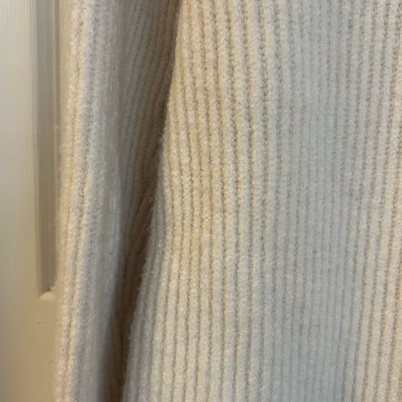 Madewell Northfield Mockneck Sweater Women's Medium Antique Cream Ribbed Soft - Picture 11 of 14